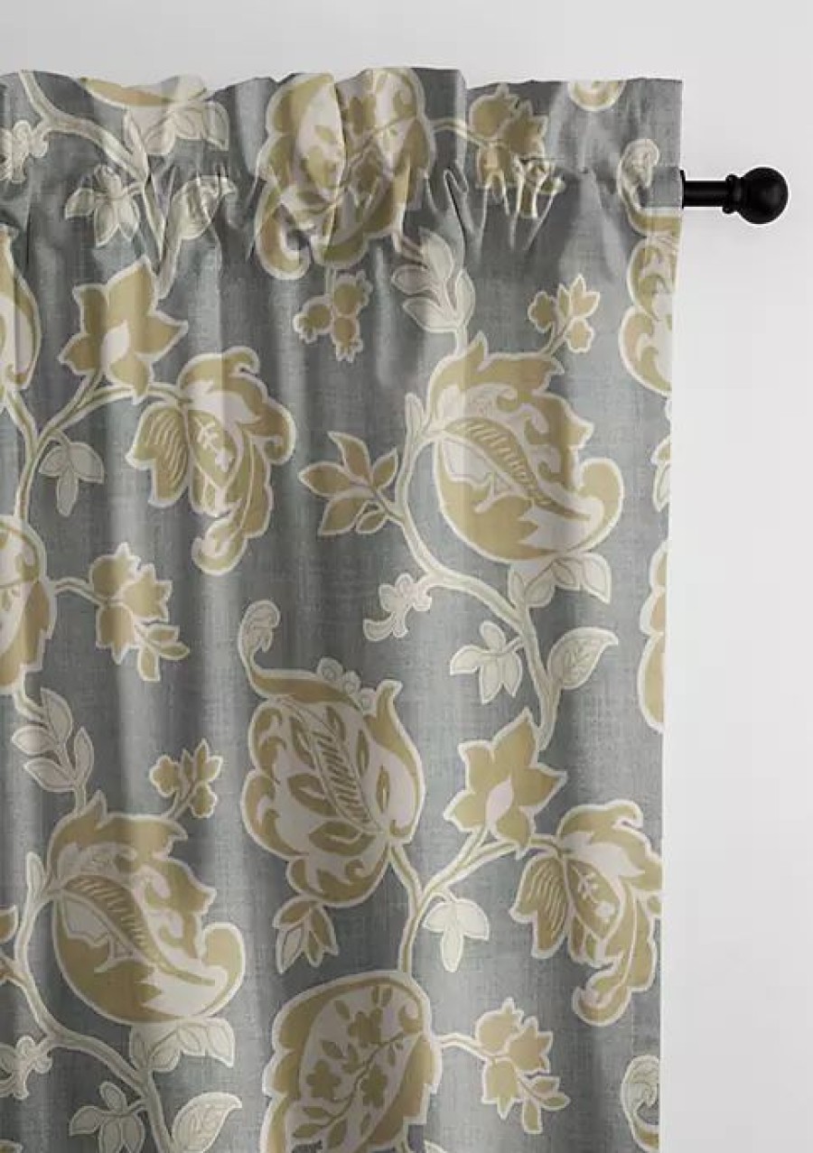 Home * | 6Ix Tailors Fine Linens Golden Bloom Pole Top Drapery Panel Pair (50 W X 108 L) Barley