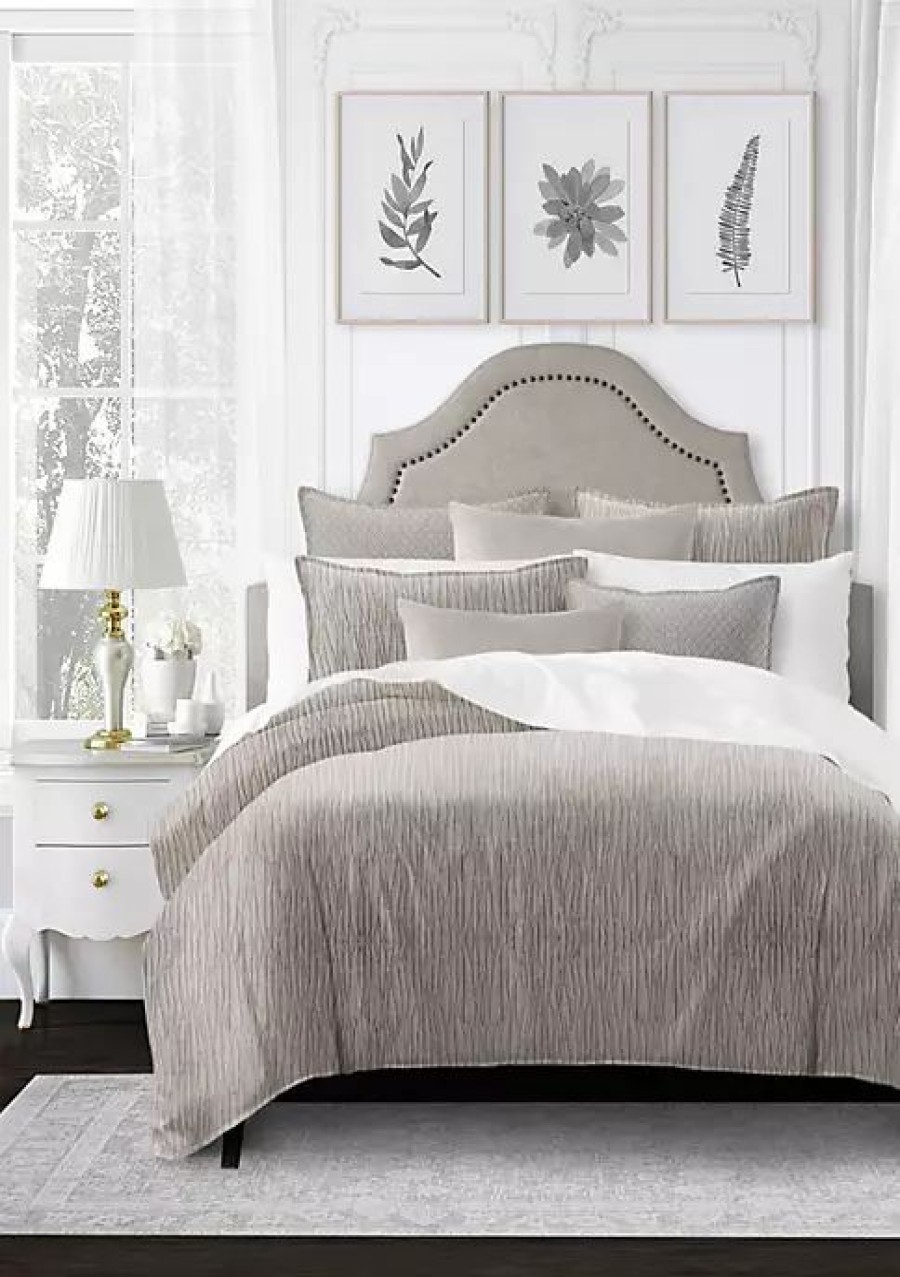 Bed & Bath * | 6Ix Tailors Fine Linens Brea Queen Duvet Cover & 2 Shams Set Mink