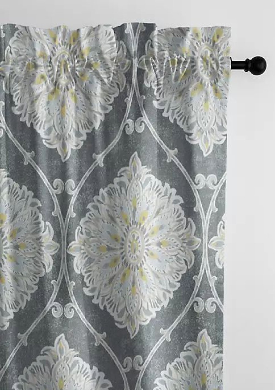 Home * | 6Ix Tailors Fine Linens Bellamy Pole Top Drapery Panel Pair (50 W X 132 L) Gray