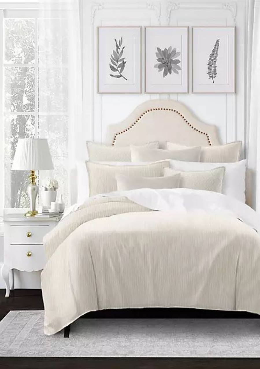 Bed & Bath * | 6Ix Tailors Fine Linens Brea Twin Duvet Cover & 1 Sham Set Ivory