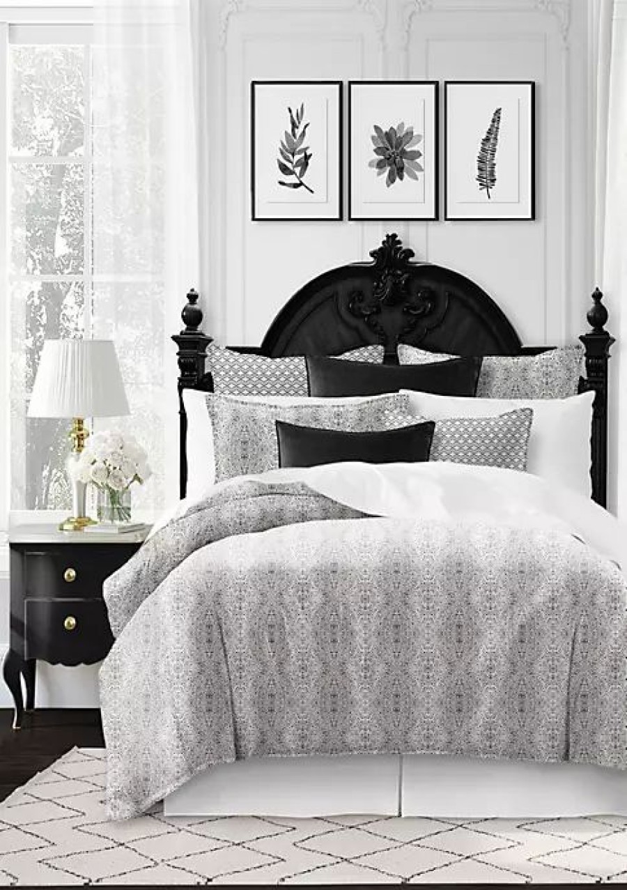 Bed & Bath * | 6Ix Tailors Fine Linens Davenport King Duvet Cover & 2 Shams Set Stone