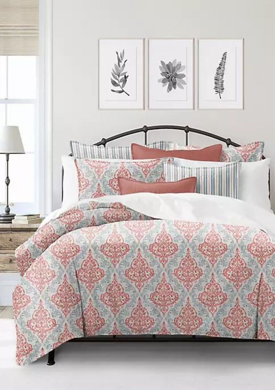 Bed & Bath * | 6Ix Tailors Fine Linens Adira King Coverlet & 2 Shams Set Coral