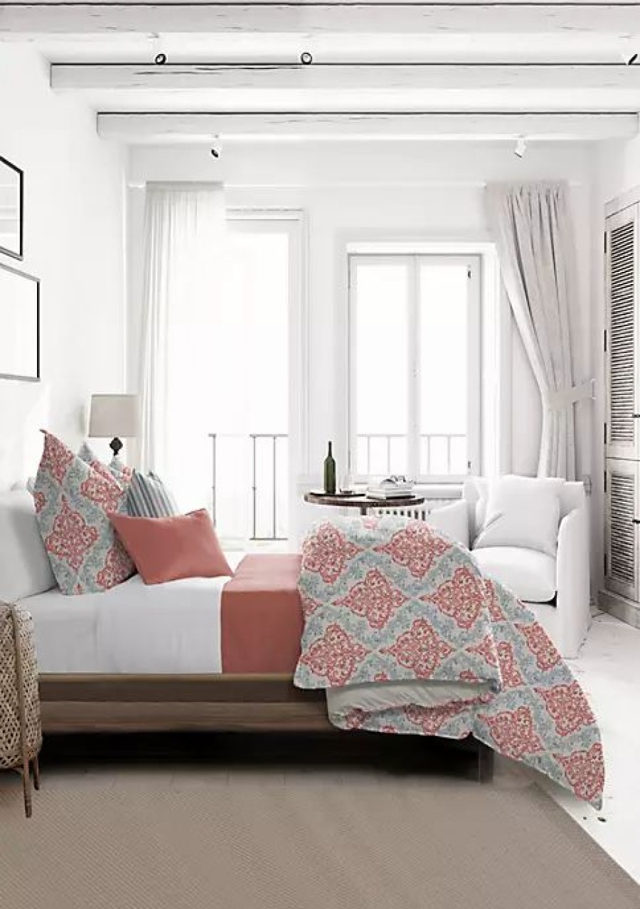 Bed & Bath * | 6Ix Tailors Fine Linens Adira King Coverlet & 2 Shams Set Coral