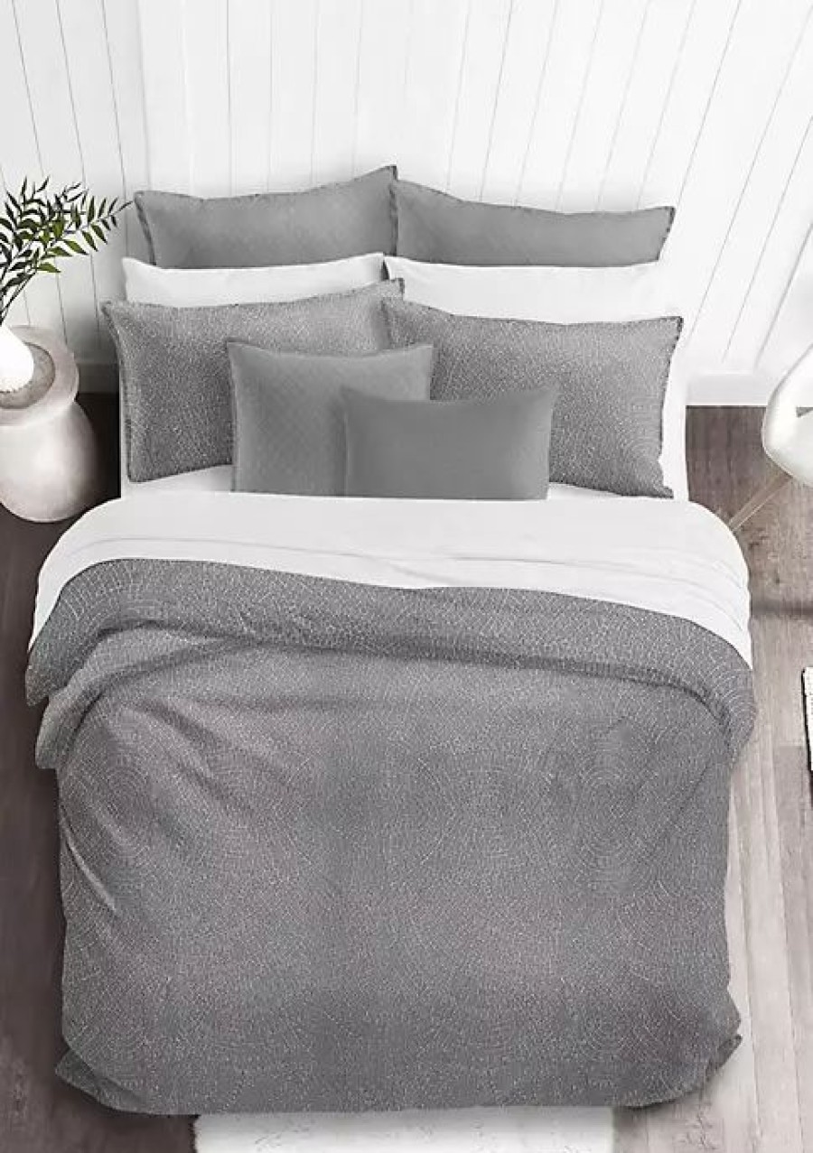 Bed & Bath * | 6Ix Tailors Fine Linens Eva California King Comforter & 2 Shams Set Gray