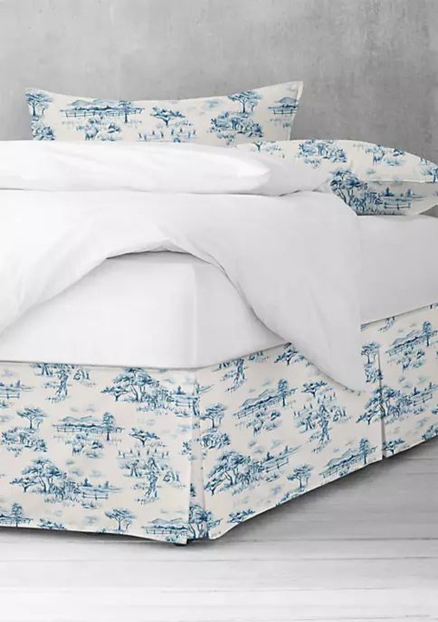 Bed & Bath * | 6Ix Tailors Fine Linens Auclair Queen Bed Skirt 18 Drop Blue