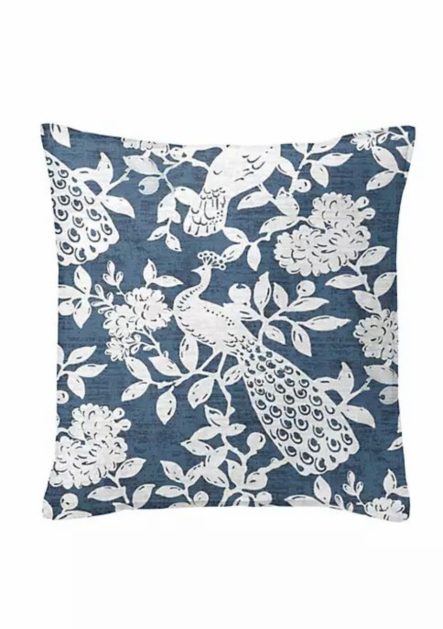 Home * | 6Ix Tailors Fine Linens Lark 24 Sq Decor Pillow (Feather Insert) Navy