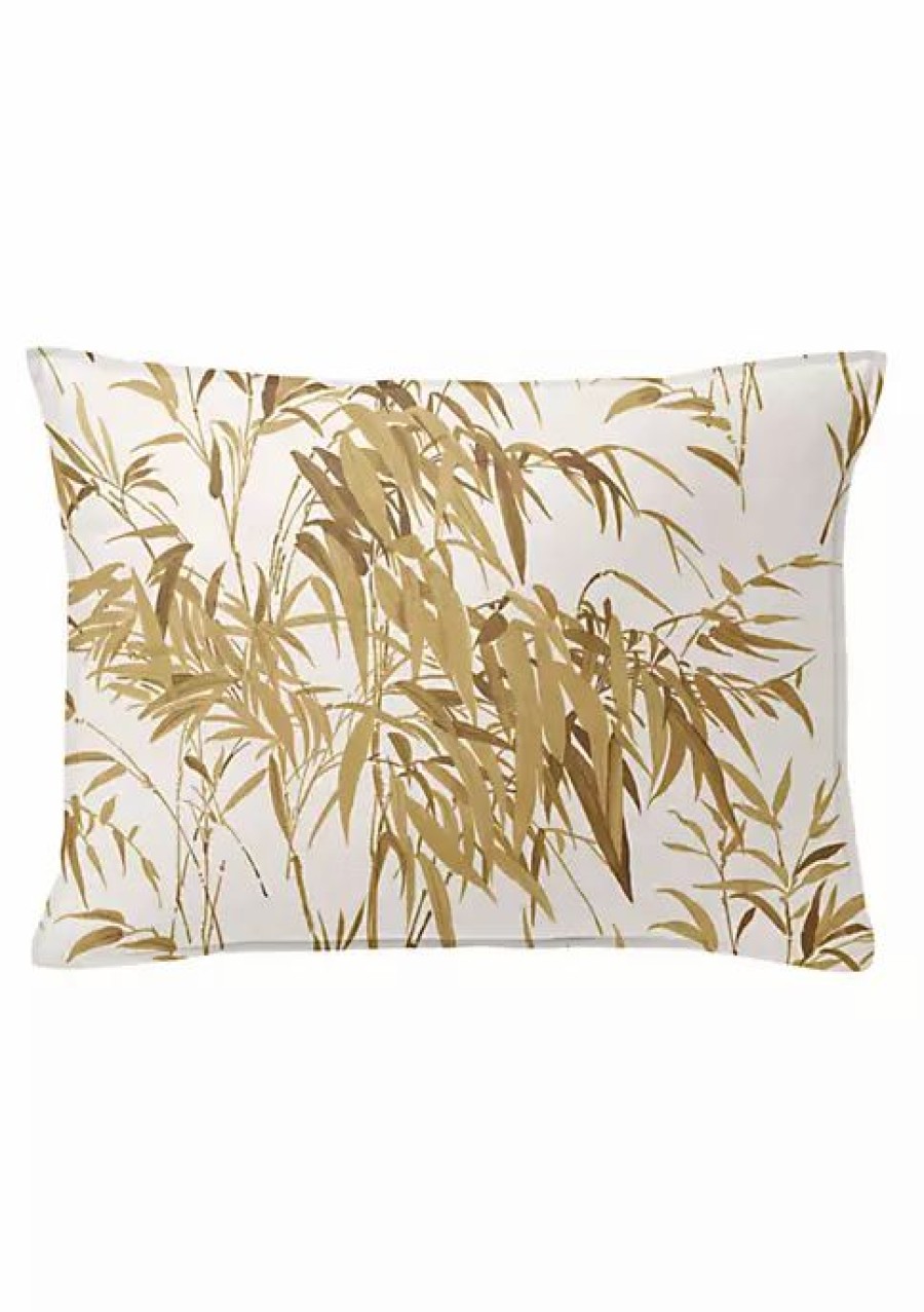 Home * | 6Ix Tailors Fine Linens Bamboo Harvest 14X20 Oblong Decor Pillow (Feather Insert) Gold