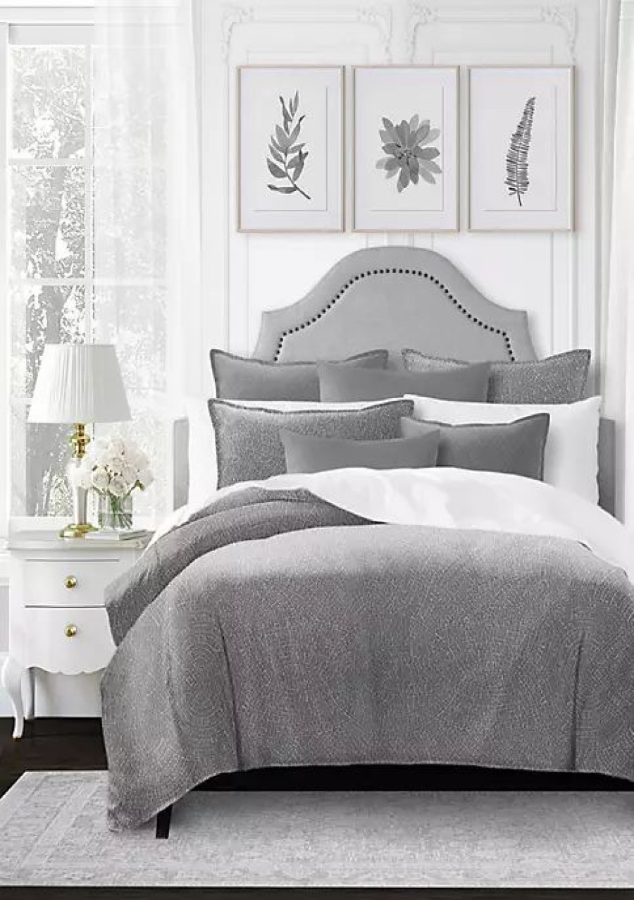 Bed & Bath * | 6Ix Tailors Fine Linens Eva Full/Double Duvet Cover & 2 Shams Set Gray