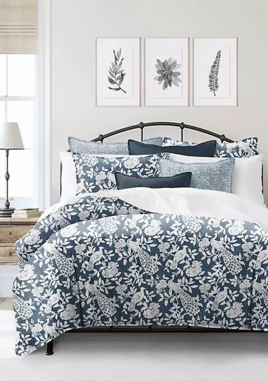 Bed & Bath * | 6Ix Tailors Fine Linens Lark King Duvet Cover & 2 Shams Set Navy