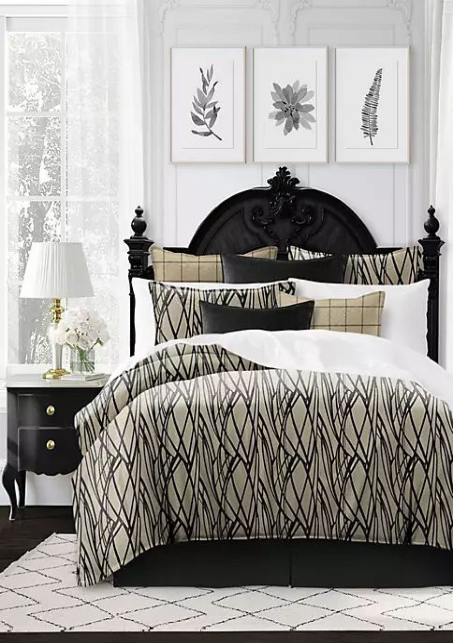 Bed & Bath * | 6Ix Tailors Fine Linens Demetre California King Comforter & 2 Shams Set Coal