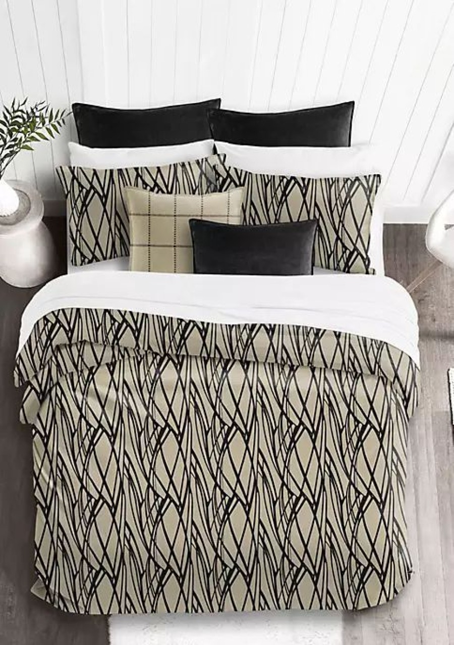 Bed & Bath * | 6Ix Tailors Fine Linens Demetre California King Comforter & 2 Shams Set Coal