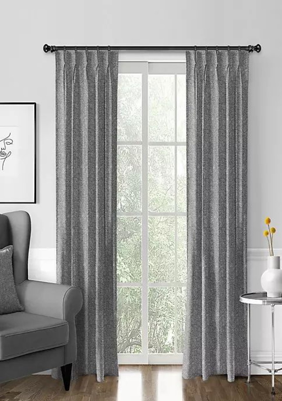 Home * | 6Ix Tailors Fine Linens Mycroft Pinch Pleat Drapery Panel Pair (20 W X 96 L) Gray