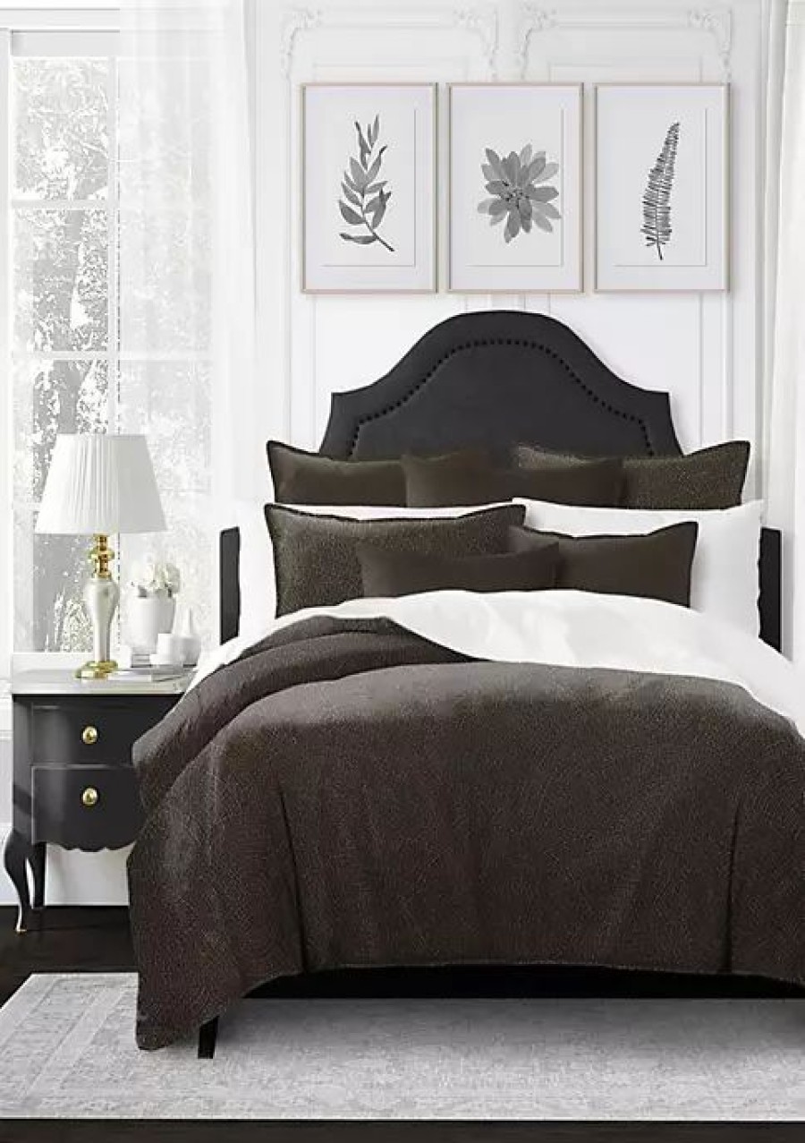 Bed & Bath * | 6Ix Tailors Fine Linens Eva King Comforter & 2 Shams Set Chocolate