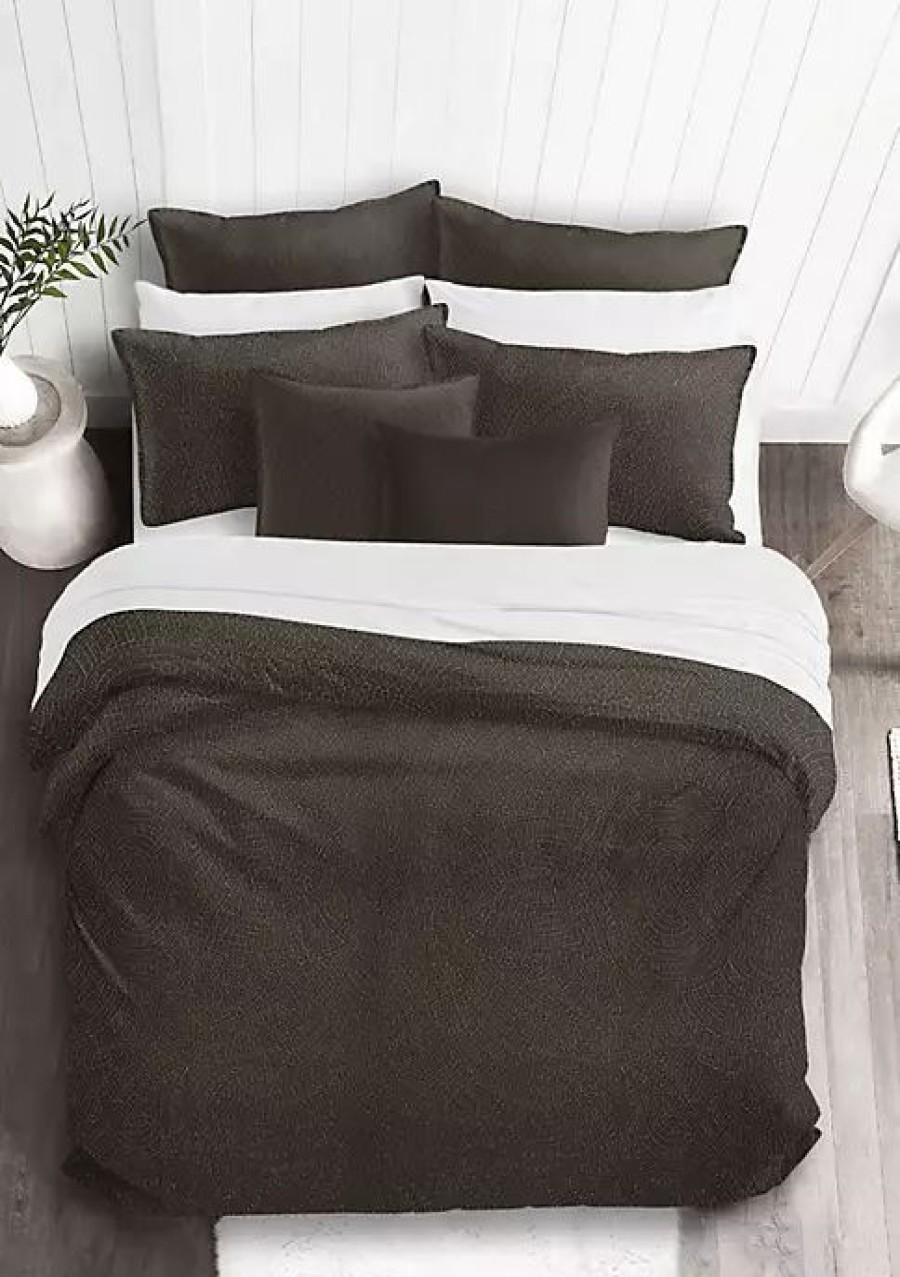 Bed & Bath * | 6Ix Tailors Fine Linens Eva King Comforter & 2 Shams Set Chocolate