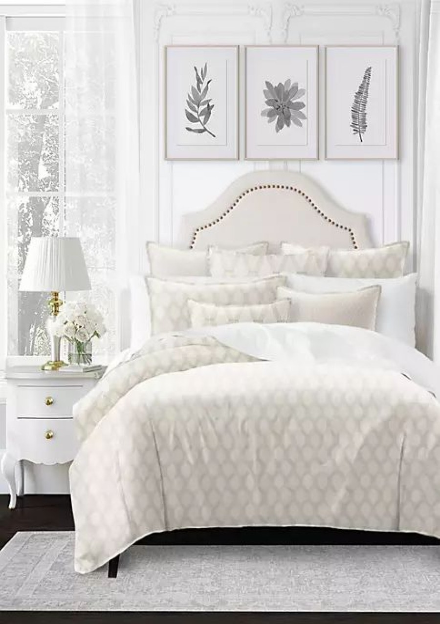 Bed & Bath * | 6Ix Tailors Fine Linens Desdemona Full/Double Duvet Cover & 2 Shams Set Vanilla