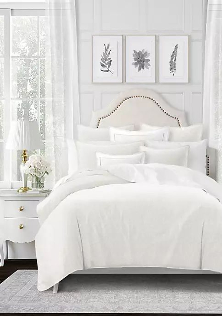 Bed & Bath * | 6Ix Tailors Fine Linens Marlene California King Duvet Cover & 2 Shams Set Alabaster