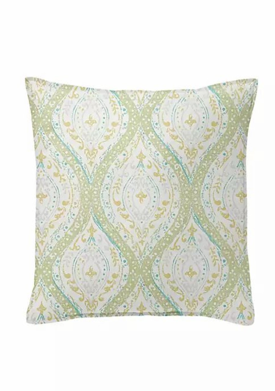 Home * | 6Ix Tailors Fine Linens Cressida 20 Sq Decor Pillow (Feather Insert) Green Tea