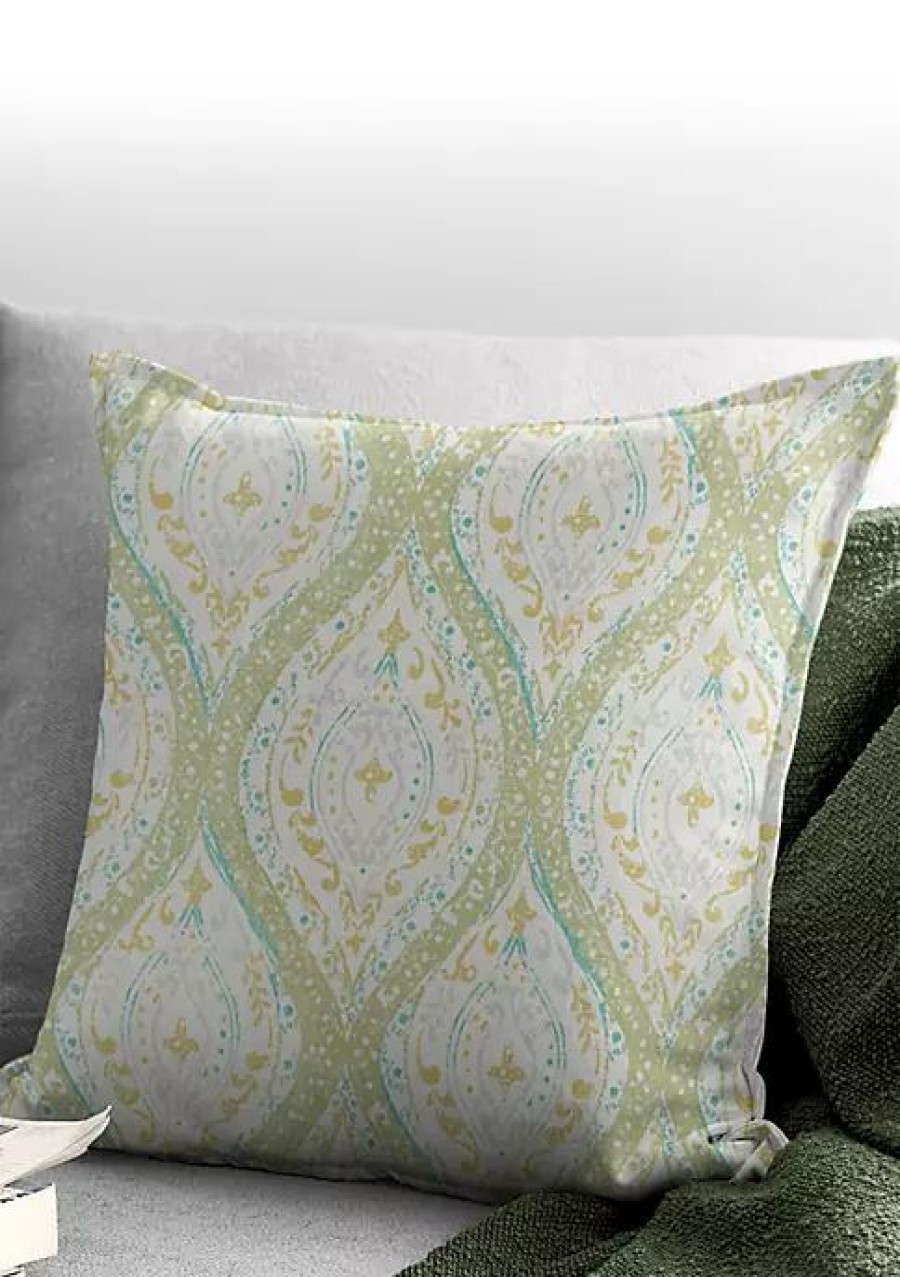 Home * | 6Ix Tailors Fine Linens Cressida 20 Sq Decor Pillow (Feather Insert) Green Tea