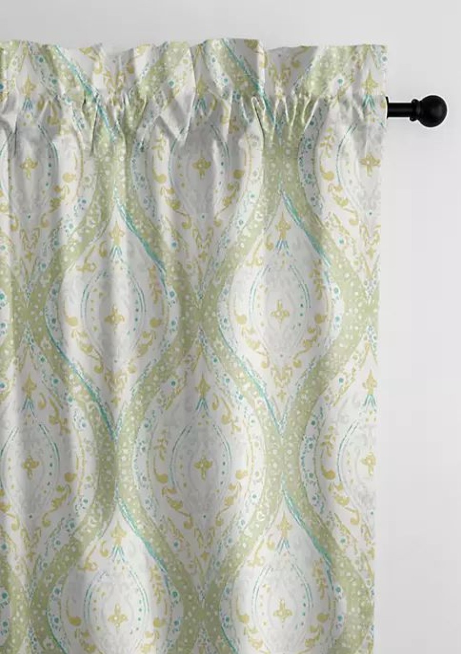 Home * | 6Ix Tailors Fine Linens Cressida Pole Top Drapery Panel Pair (50 W X 96 L) Green Tea