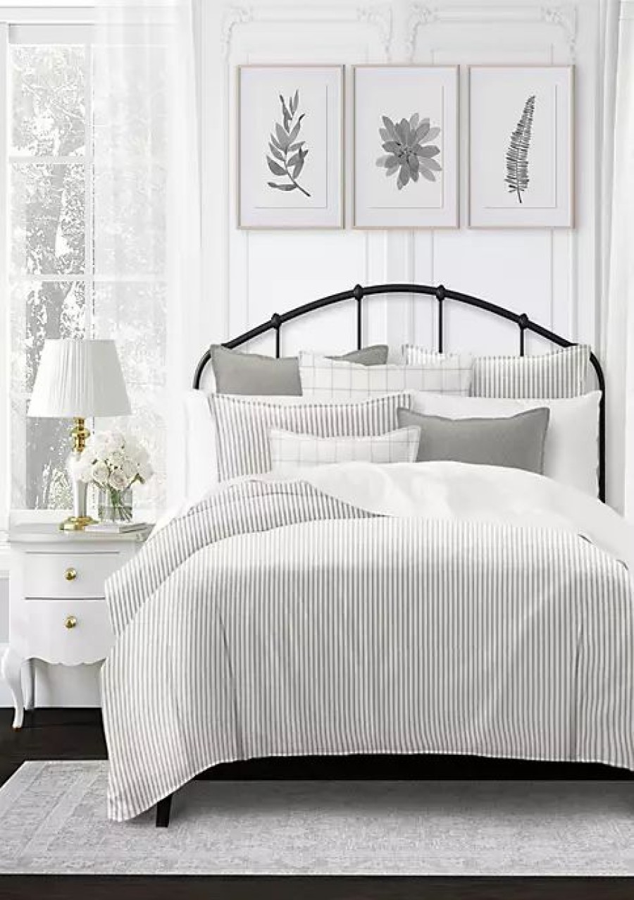 Bed & Bath * | 6Ix Tailors Fine S Basic Ticking Stripes Twin Comforter & 1 Sham Set Linen