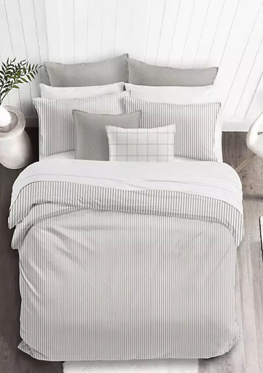 Bed & Bath * | 6Ix Tailors Fine S Basic Ticking Stripes Twin Comforter & 1 Sham Set Linen