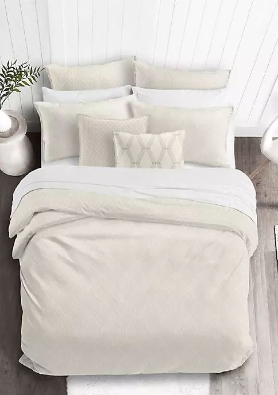 Bed & Bath * | 6Ix Tailors Fine Linens Luella Twin Comforter & 1 Sham Set Ivory