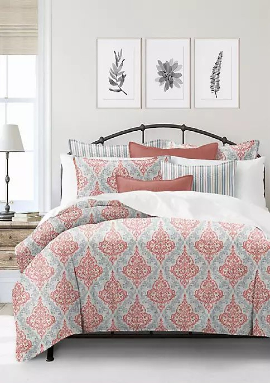 Bed & Bath * | 6Ix Tailors Fine Linens Adira Twin Comforter & 1 Sham Set Coral