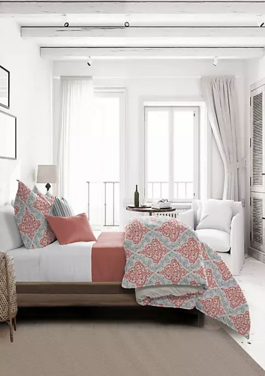 Bed & Bath * | 6Ix Tailors Fine Linens Adira Twin Comforter & 1 Sham Set Coral