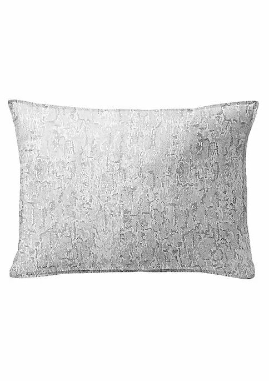 Home * | 6Ix Tailors Fine Linens Perry 14X20 Oblong Decor Pillow (Feather Insert) Silver