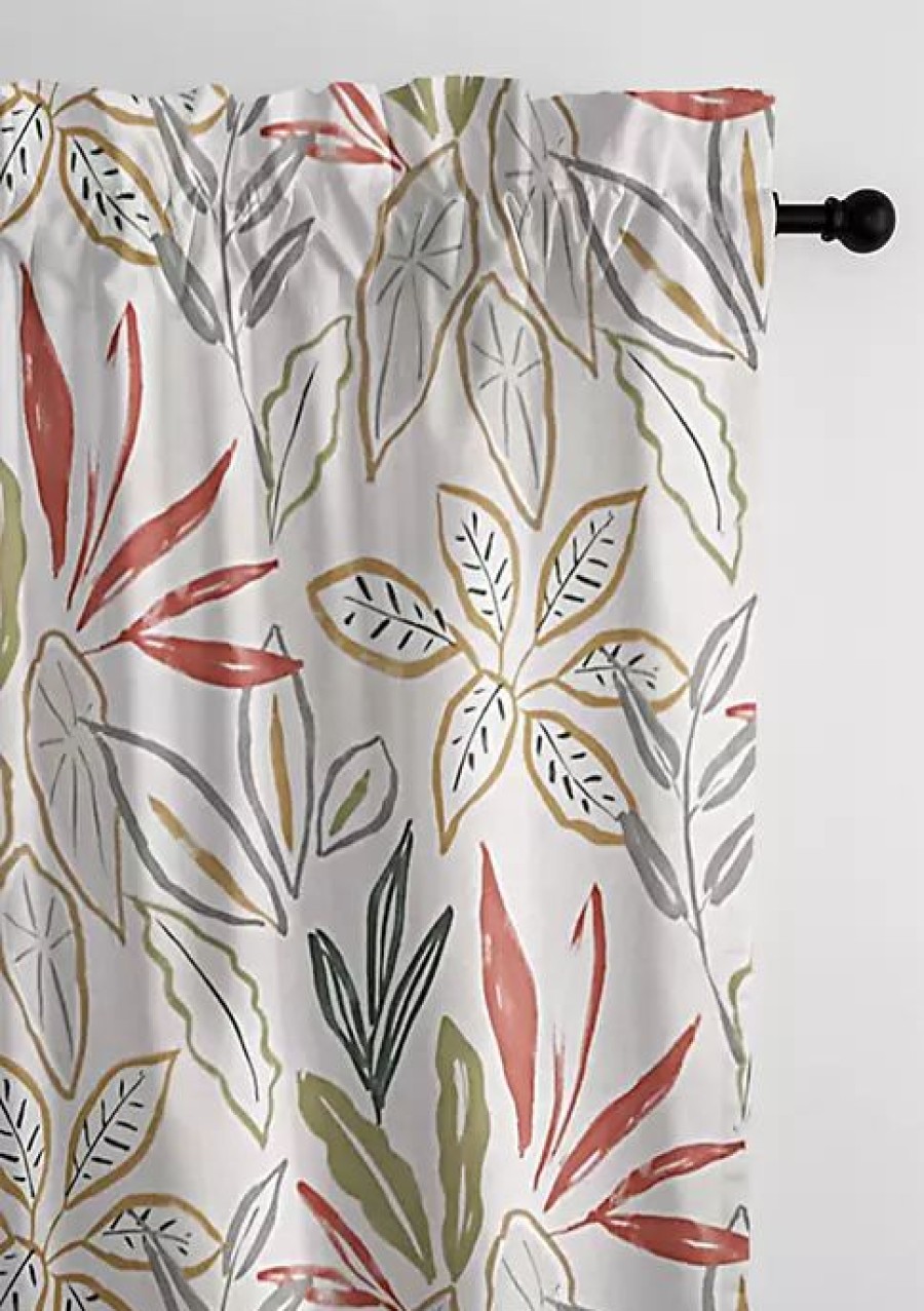 Home * | 6Ix Tailors Fine Linens Fall Foliage Pole Top Drapery Panel Pair (50 W X 96 L) Beige