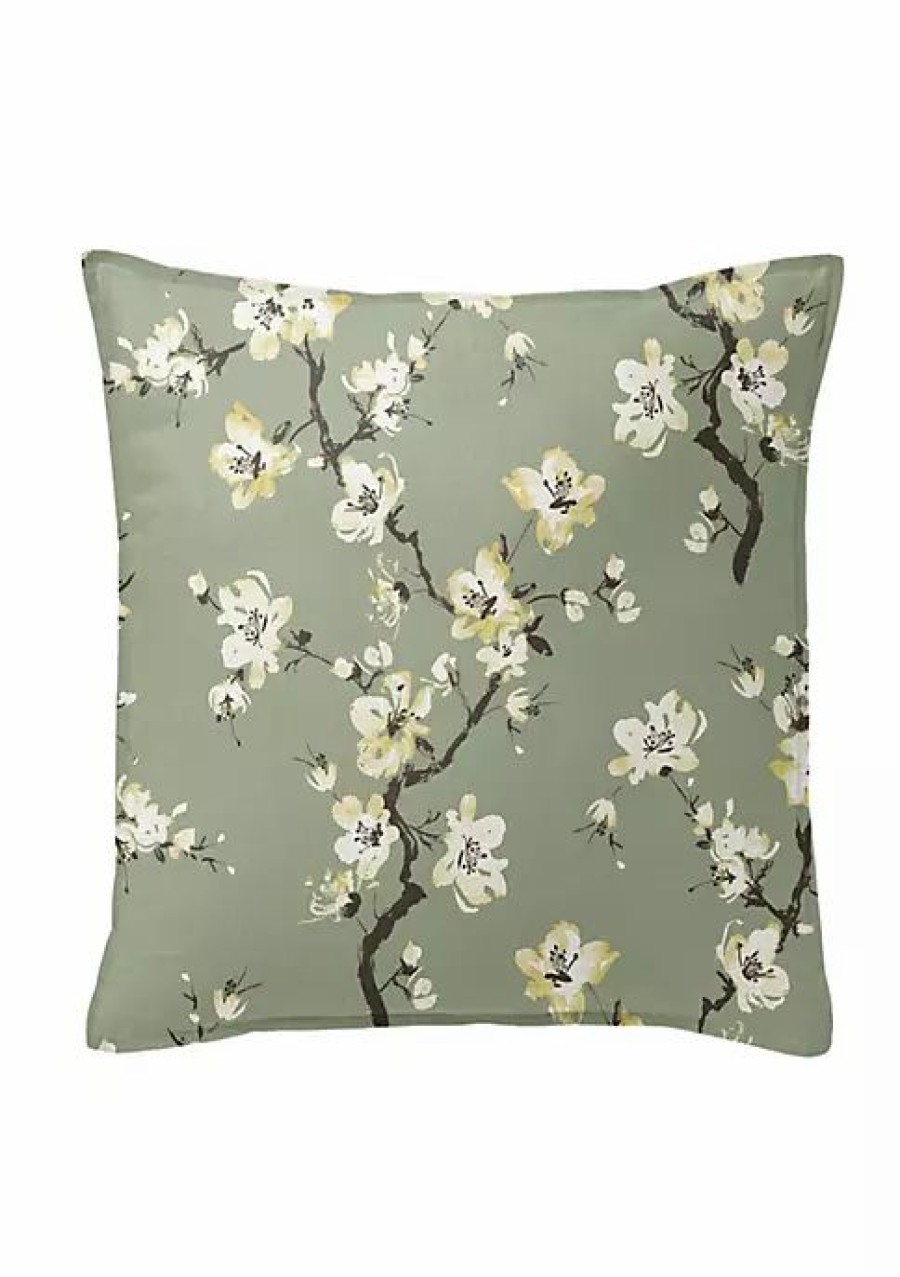 Home * | 6Ix Tailors Fine Linens Sakura 20 Sq Decor Pillow (Feather Insert) Green