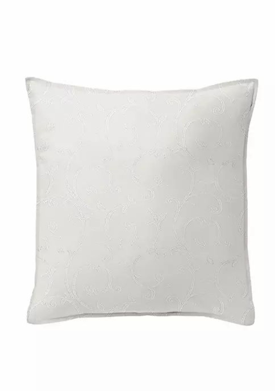 Home * | 6Ix Tailors Fine Linens Marlene 20 Sq Decor Pillow (Feather Insert) Alabaster