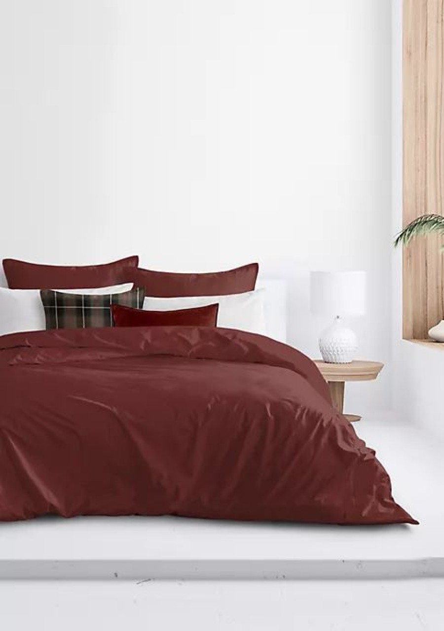 Bed & Bath * | 6Ix Tailors Fine Linens Basic Linen California King Duvet Cover & 2 Shams Set Beaujolais