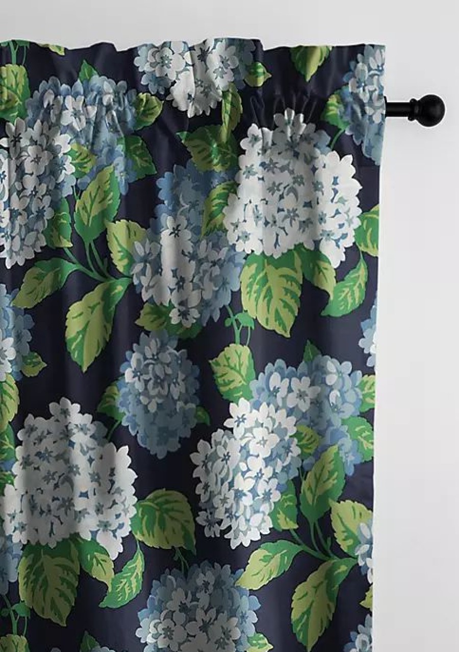 Home * | 6Ix Tailors Fine Linens Midnight Garden Pole Top Drapery Panel Pair (50 W X 96 L) Navy