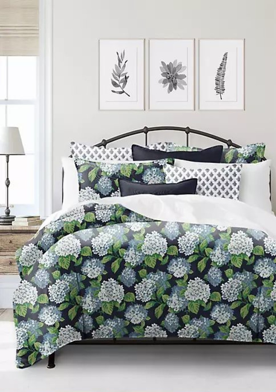 Bed & Bath * | 6Ix Tailors Fine Linens Midnight Garden California King Coverlet & 2 Shams Set Navy