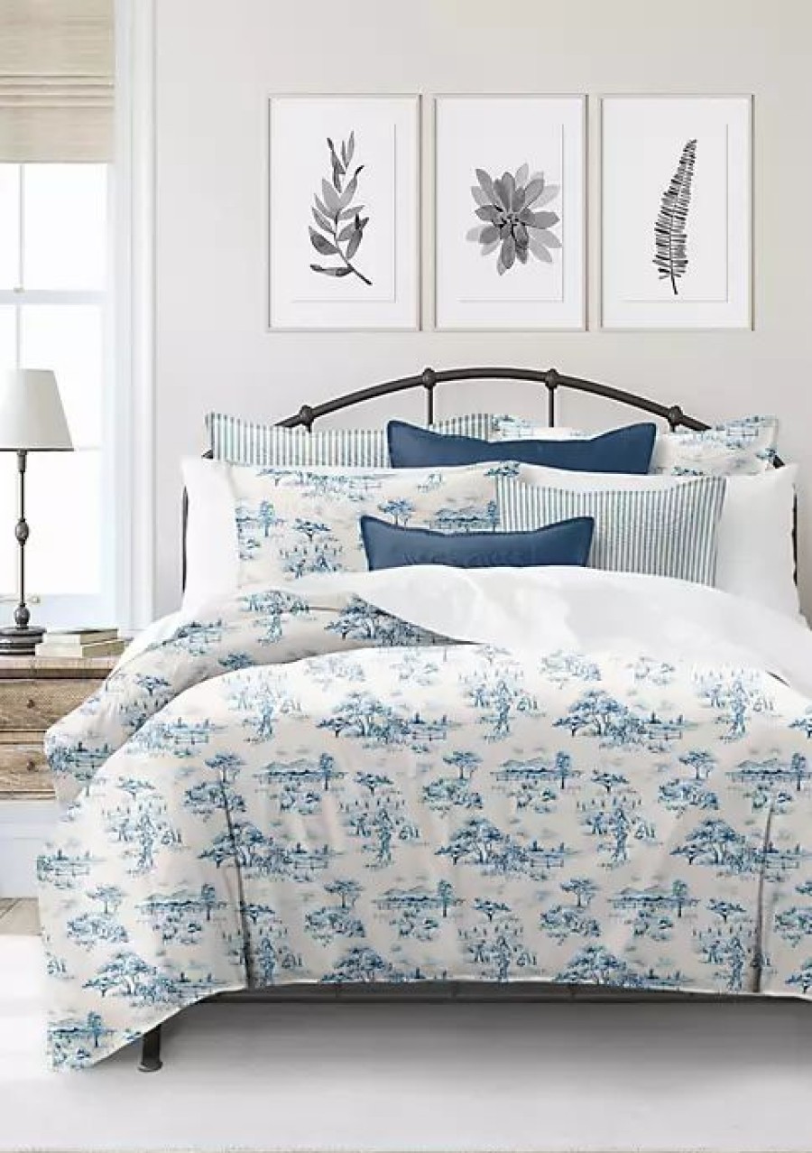 Bed & Bath * | 6Ix Tailors Fine Linens Auclair California King Comforter & 2 Shams Set Blue