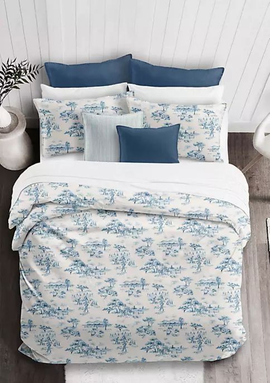 Bed & Bath * | 6Ix Tailors Fine Linens Auclair California King Comforter & 2 Shams Set Blue