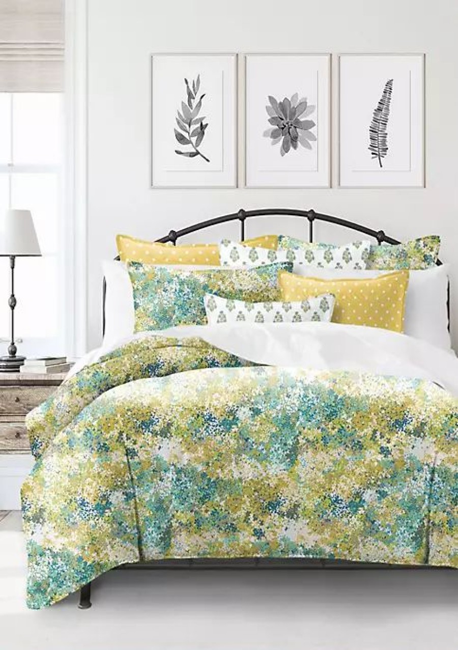 Bed & Bath * | 6Ix Tailors Fine Linens Lantana Queen Comforter & 2 Shams Set Blue