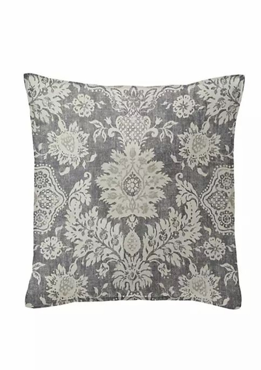 Home * | 6Ix Tailors Fine Linens Osha 20 Sq Decor Pillow (Feather Insert) Mocha/Charcoal