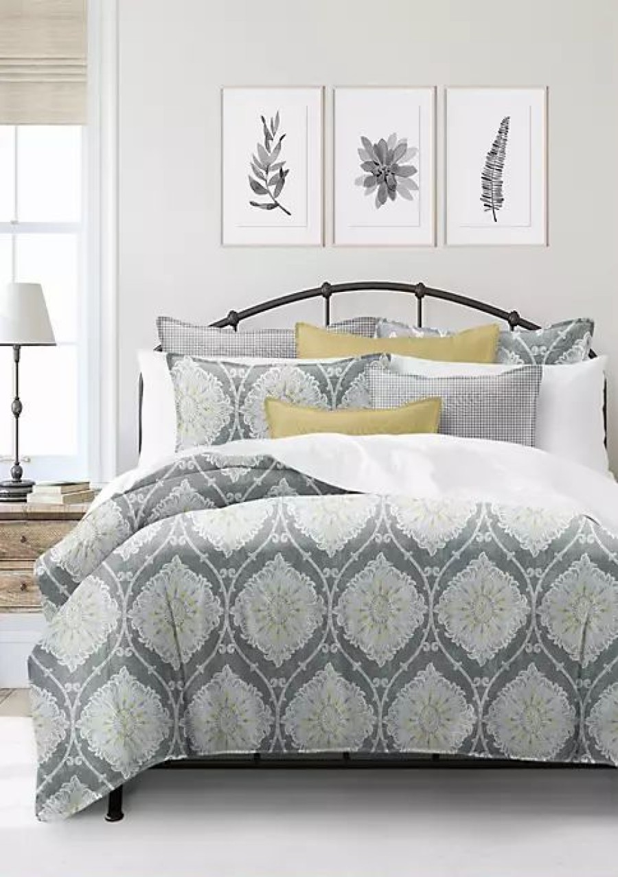 Bed & Bath * | 6Ix Tailors Fine Linens Bellamy Twin Comforter & 1 Sham Set Gray