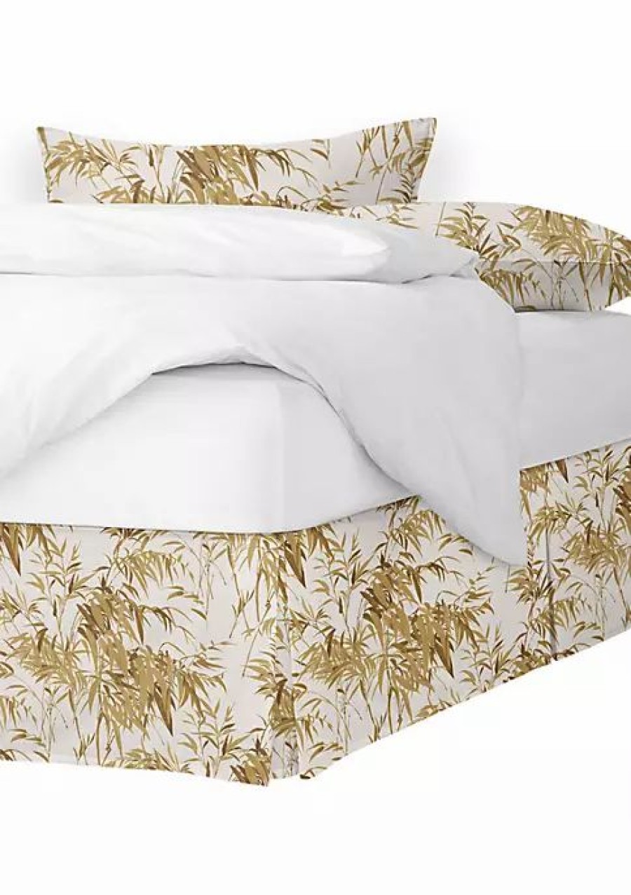 Bed & Bath * | 6Ix Tailors Fine Linens Bamboo Harvest Full/Double Bed Skirt 15 Drop Gold