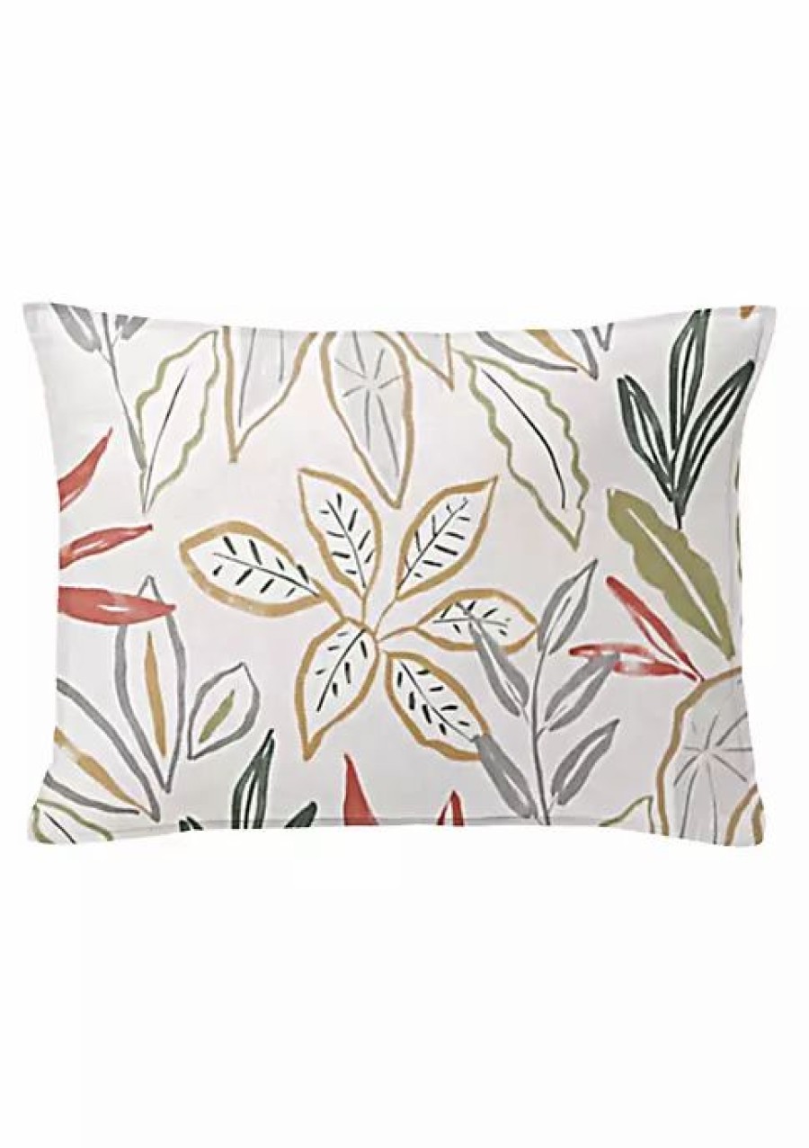 Home * | 6Ix Tailors Fine Linens Fall Foliage 14X20 Oblong Decor Pillow (Feather Insert) Beige