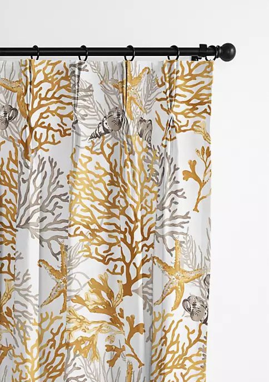 Home * | 6Ix Tailors Fine Linens Reef Pinch Pleat Drapery Panel Pair (40 W X 144 L) Gold