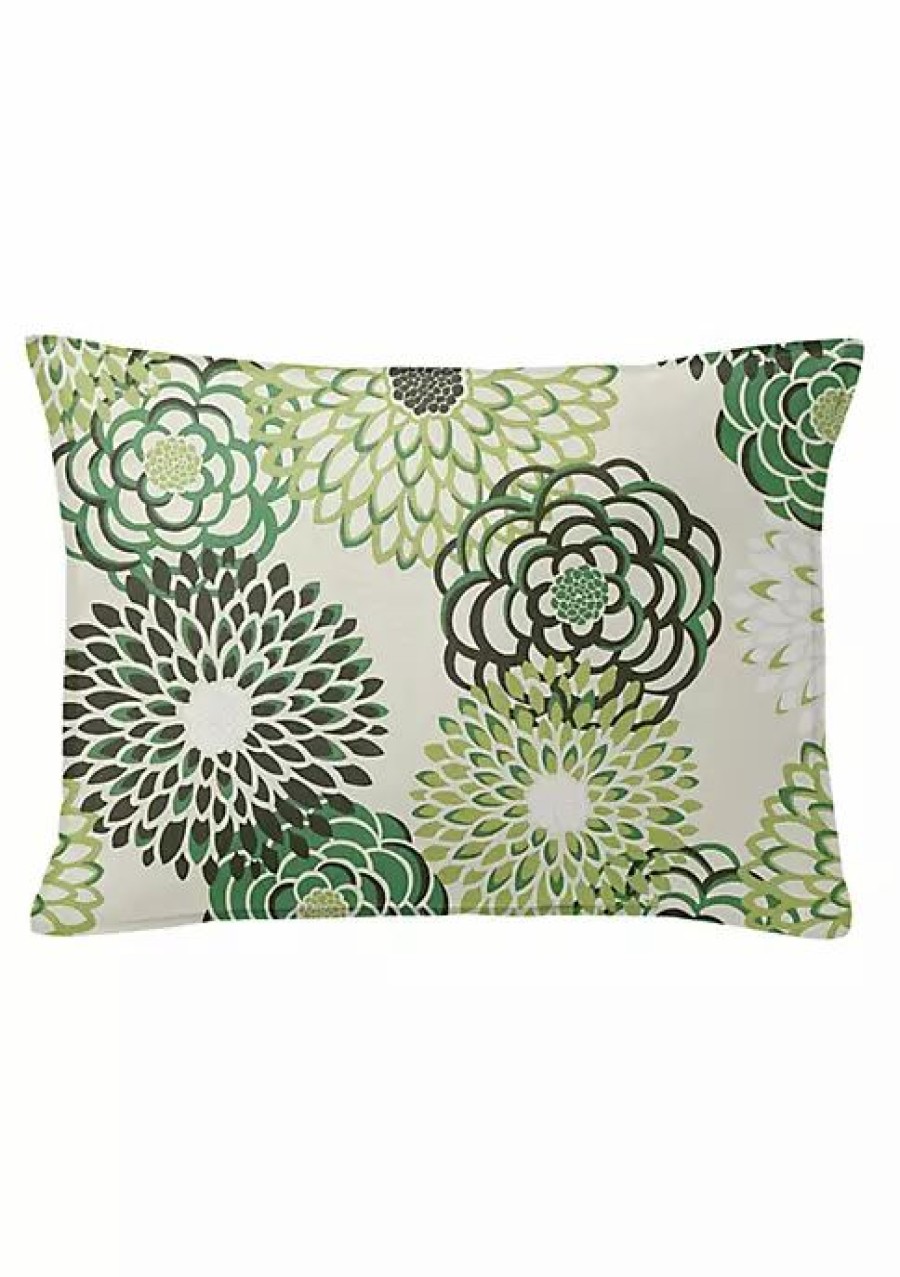 Home * | 6Ix Tailors Fine Linens Garden Stow 14X20 Oblong Decor Pillow (Feather Insert) Green