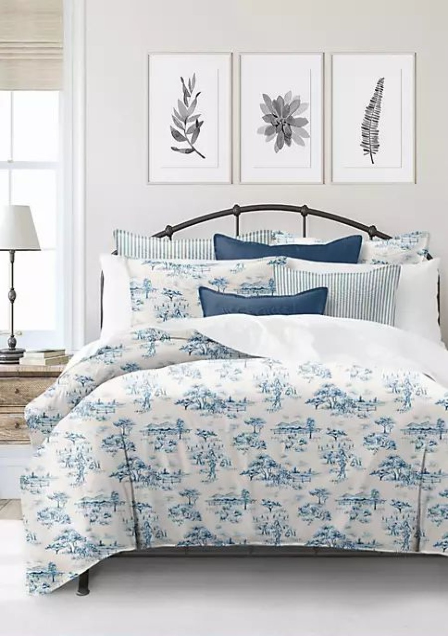 Bed & Bath * | 6Ix Tailors Fine Linens Auclair California King Coverlet & 2 Shams Set Blue