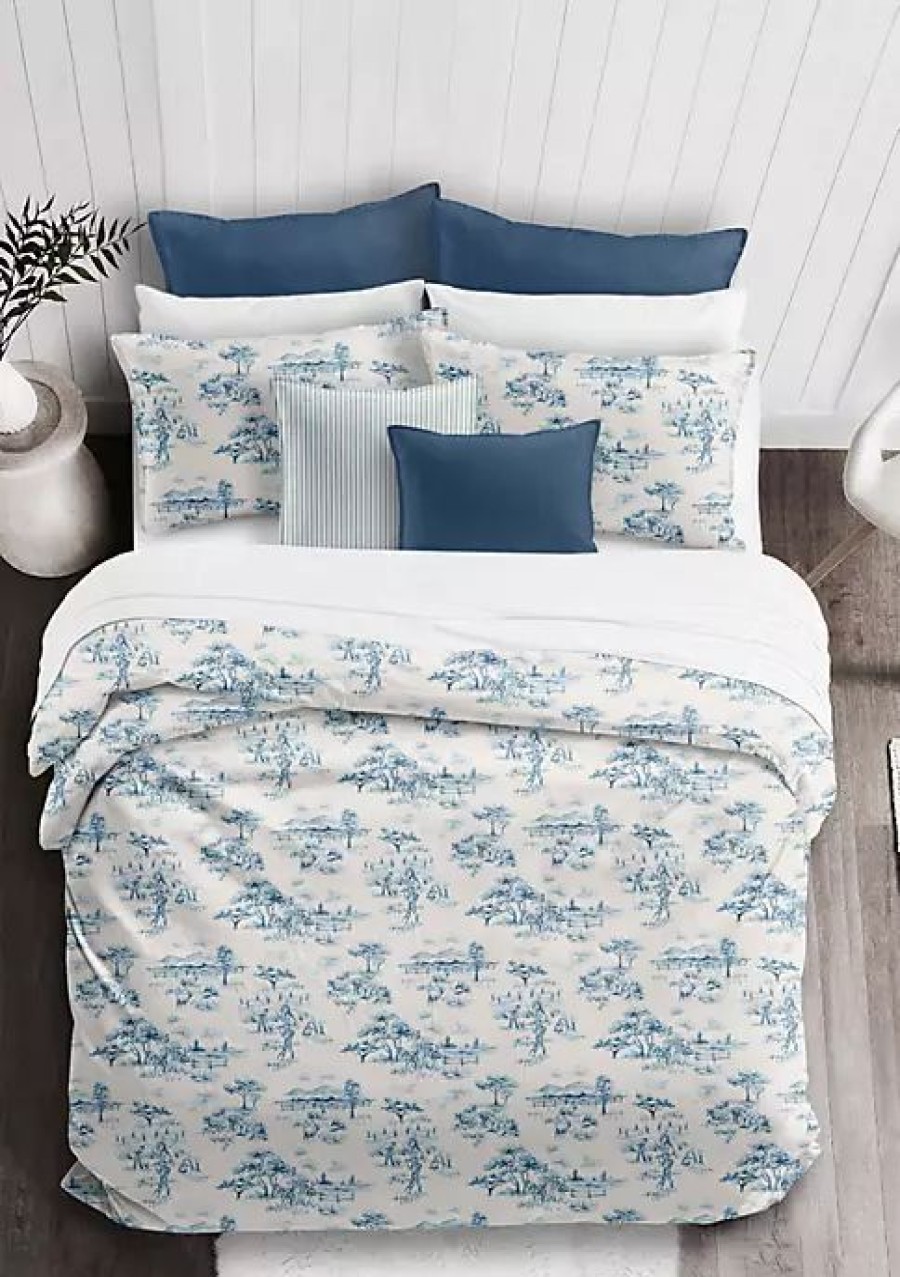 Bed & Bath * | 6Ix Tailors Fine Linens Auclair California King Coverlet & 2 Shams Set Blue