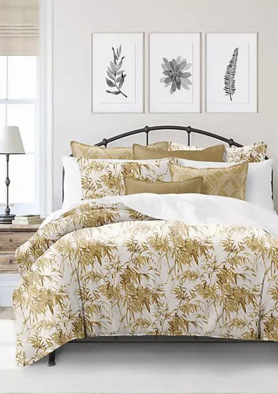 Bed & Bath * | 6Ix Tailors Fine Linens Bamboo Harvest Twin Comforter & 1 Sham Set Gold