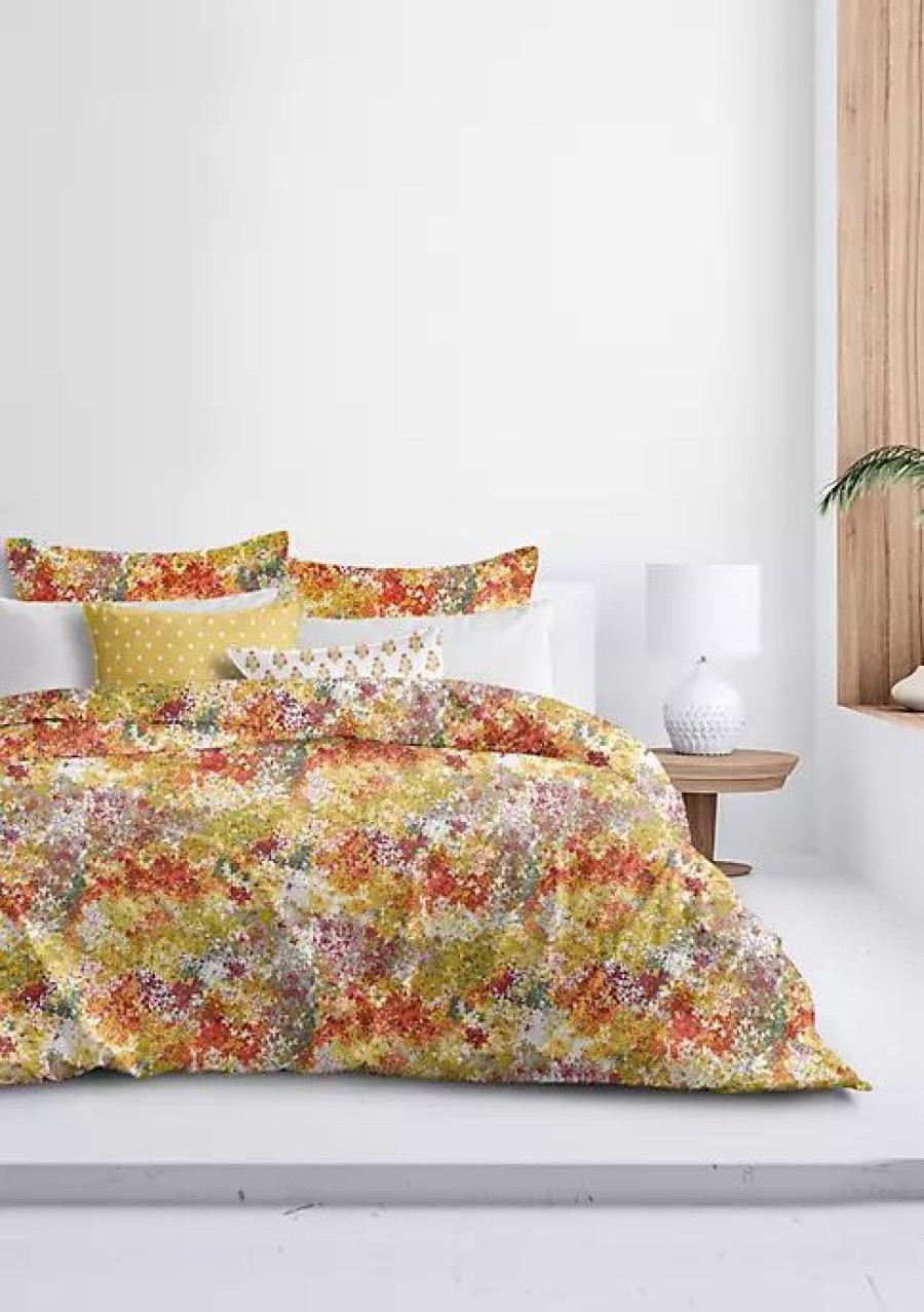 Bed & Bath * | 6Ix Tailors Fine Linens Lantana Twin Duvet Cover & 1 Sham Set Orange