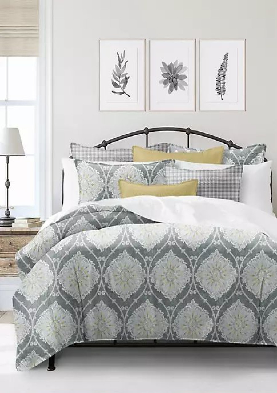 Bed & Bath * | 6Ix Tailors Fine Linens Bellamy Twin Coverlet & 1 Sham Set Gray