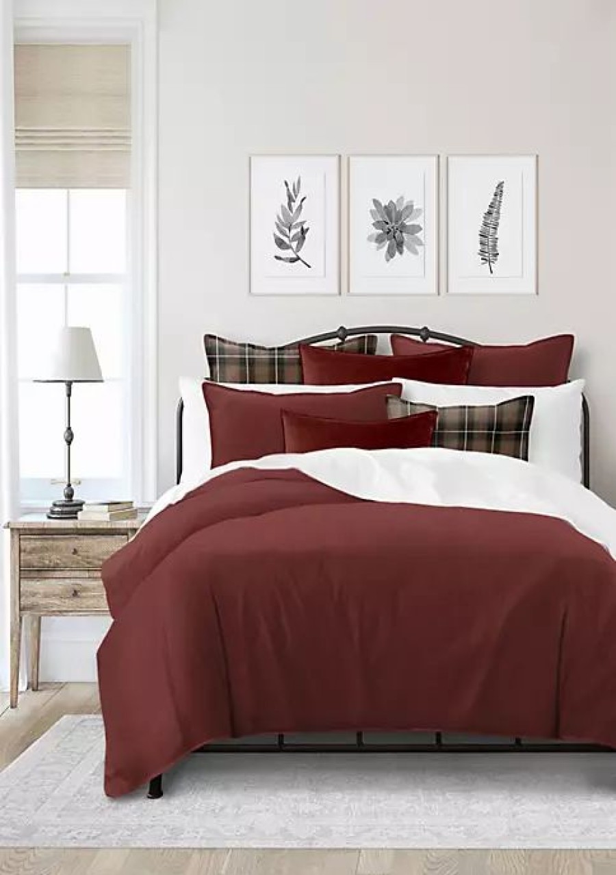 Bed & Bath * | 6Ix Tailors Fine Linens Basic Linen Twin Comforter & 1 Sham Set Beaujolais